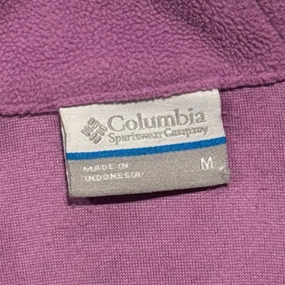 Columbia Sweater 1/4 Zip Athleisure Y2K Preppy Retro Casual Pink Purple Medium - Picture 3 of 7
